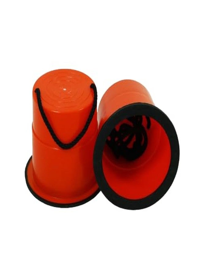 GISCO ركائز دلو مانعة للانزلاق من جيسكو باللون الأحمر/الأزرق/الأصفر - ركائز أطفال عبوة من قطعتين (زوج) أكواب للمشي للأطفال - ركائز مشي لعبة للأطفال (أحمر) - Image 1